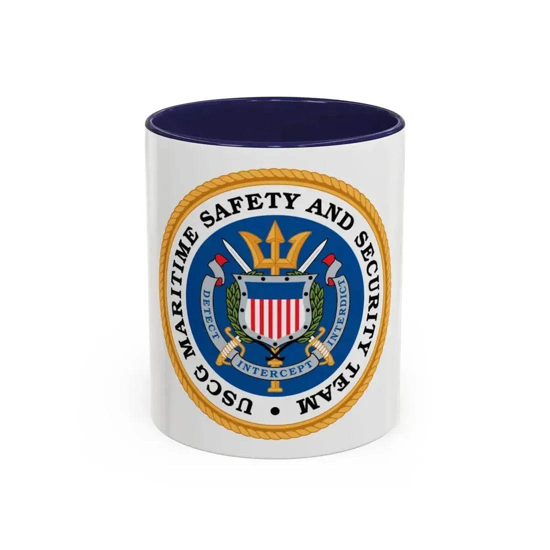 CG Maritime Safety & Security Team (U.S. Coast Guard) Accent Coffee Mug 11oz Navy - Go Mug Yourself