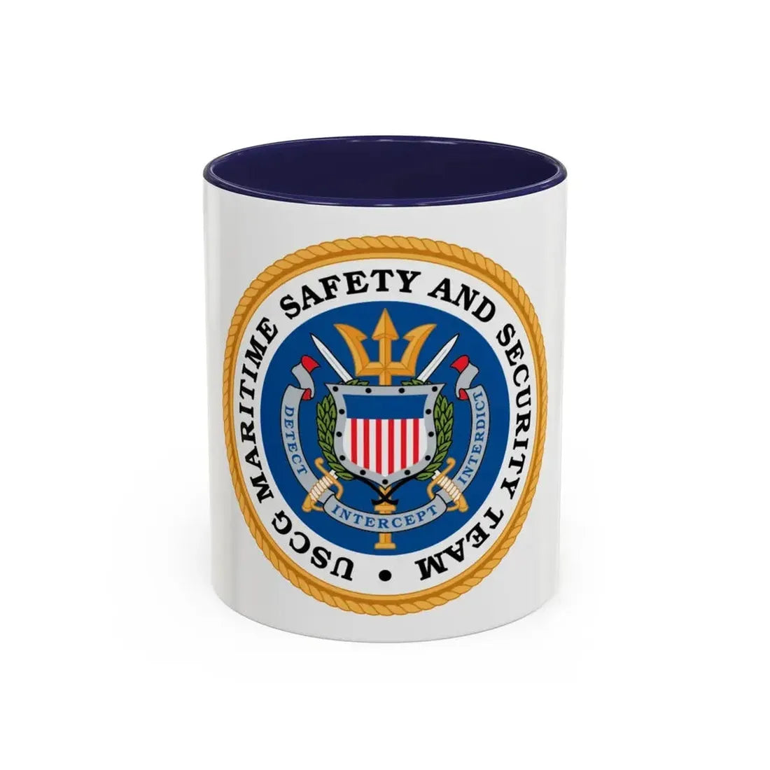 CG Maritime Safety & Security Team (U.S. Coast Guard) Accent Coffee Mug 11oz Navy - Go Mug Yourself