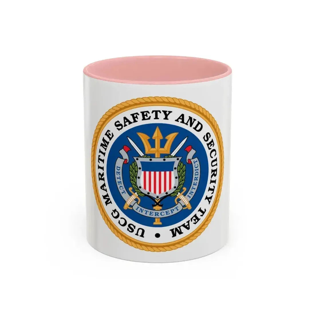 CG Maritime Safety & Security Team (U.S. Coast Guard) Accent Coffee Mug 11oz Pink - Go Mug Yourself