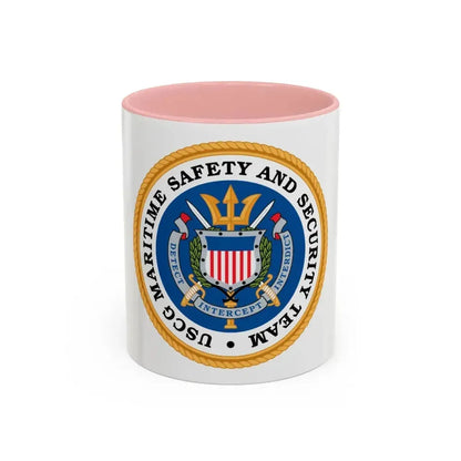 CG Maritime Safety & Security Team (U.S. Coast Guard) Accent Coffee Mug 11oz Pink - Go Mug Yourself