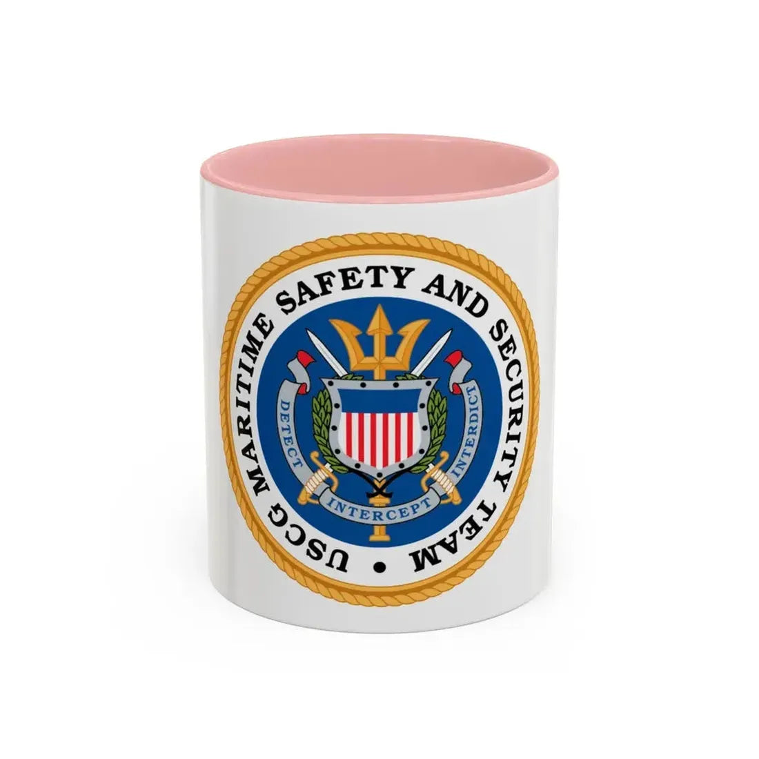 CG Maritime Safety & Security Team (U.S. Coast Guard) Accent Coffee Mug 11oz Pink - Go Mug Yourself