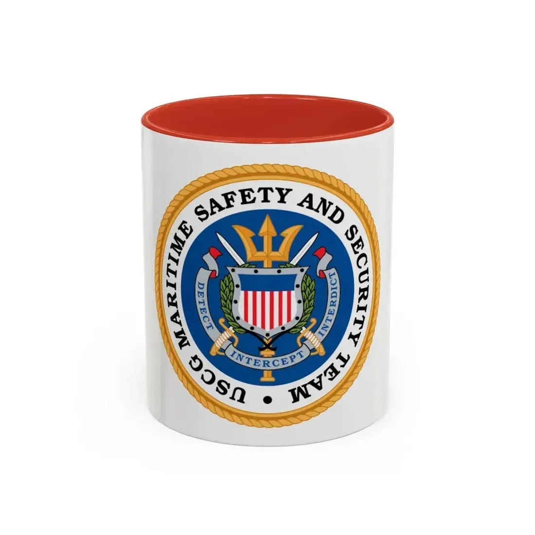 CG Maritime Safety & Security Team (U.S. Coast Guard) Accent Coffee Mug 11oz Red - Go Mug Yourself