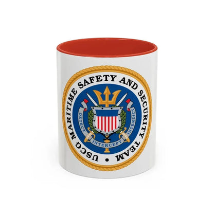 CG Maritime Safety & Security Team (U.S. Coast Guard) Accent Coffee Mug 11oz Red - Go Mug Yourself