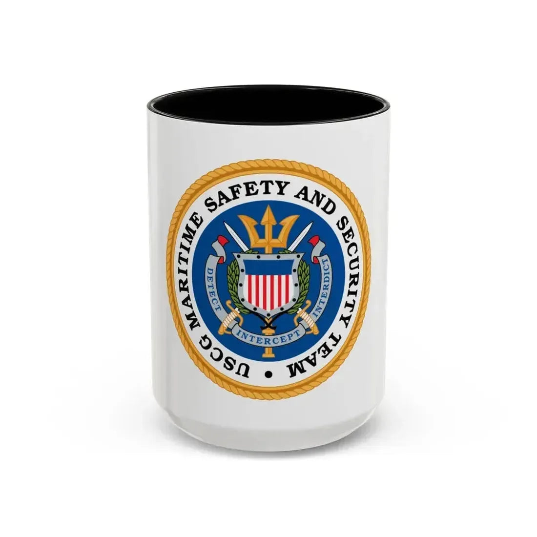 CG Maritime Safety & Security Team (U.S. Coast Guard) Accent Coffee Mug 15oz Black - Go Mug Yourself