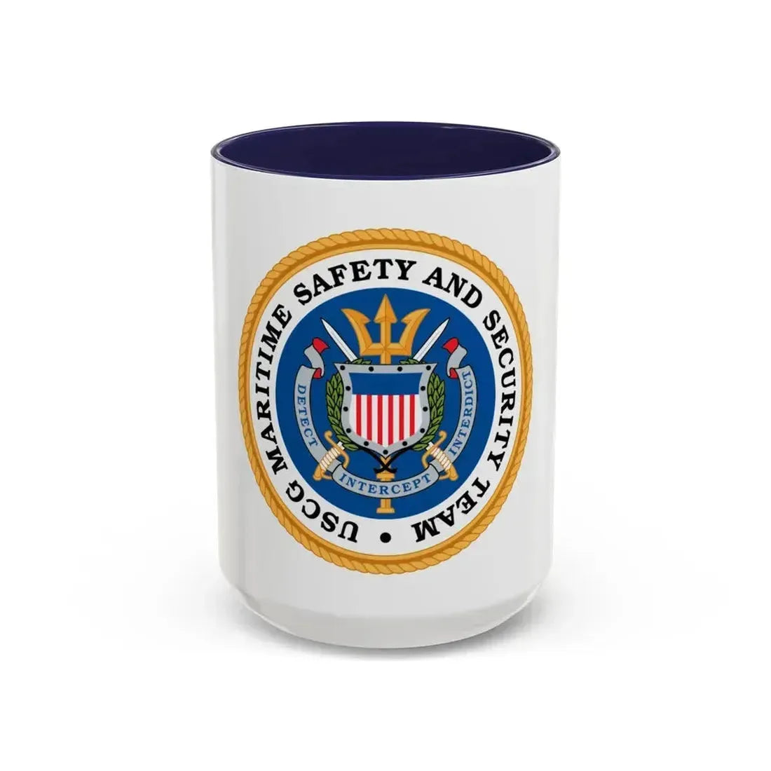 CG Maritime Safety & Security Team (U.S. Coast Guard) Accent Coffee Mug 15oz Navy - Go Mug Yourself