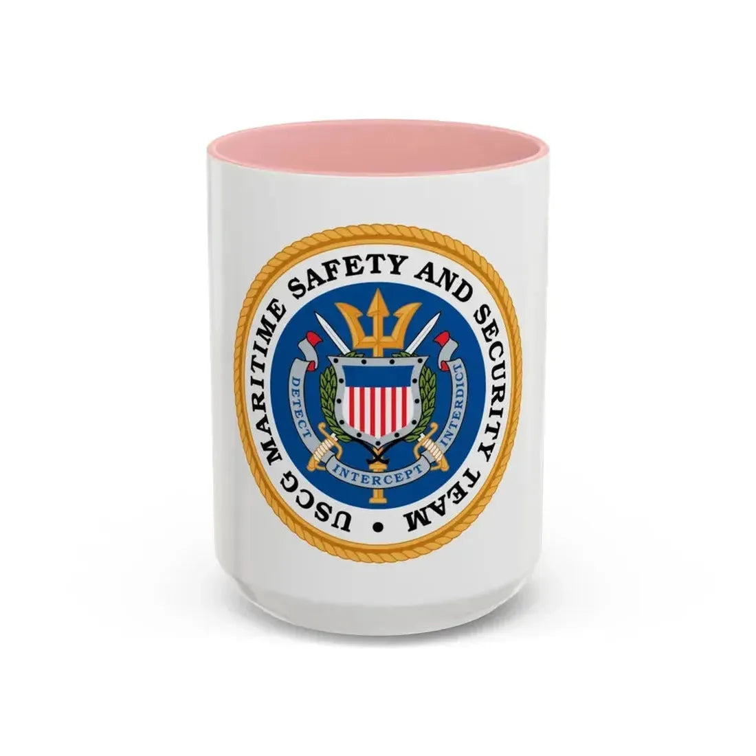 CG Maritime Safety & Security Team (U.S. Coast Guard) Accent Coffee Mug 15oz Pink - Go Mug Yourself