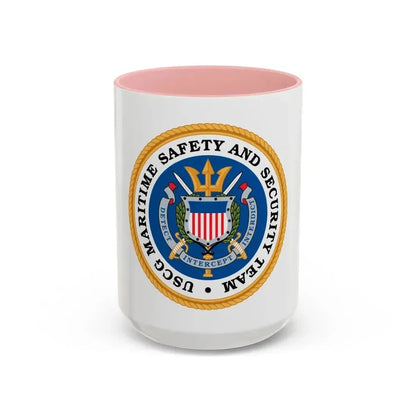 CG Maritime Safety & Security Team (U.S. Coast Guard) Accent Coffee Mug 15oz Pink - Go Mug Yourself