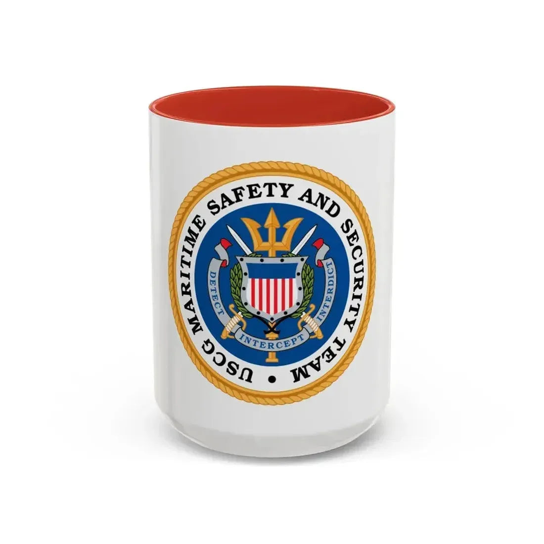 CG Maritime Safety & Security Team (U.S. Coast Guard) Accent Coffee Mug 15oz Red - Go Mug Yourself