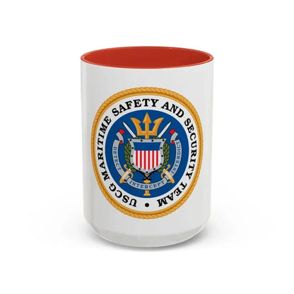 CG Maritime Safety & Security Team (U.S. Coast Guard) Accent Coffee Mug 15oz Red - Go Mug Yourself