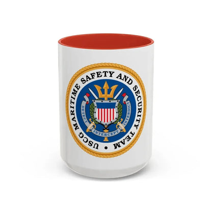 CG Maritime Safety & Security Team (U.S. Coast Guard) Accent Coffee Mug 15oz Red - Go Mug Yourself