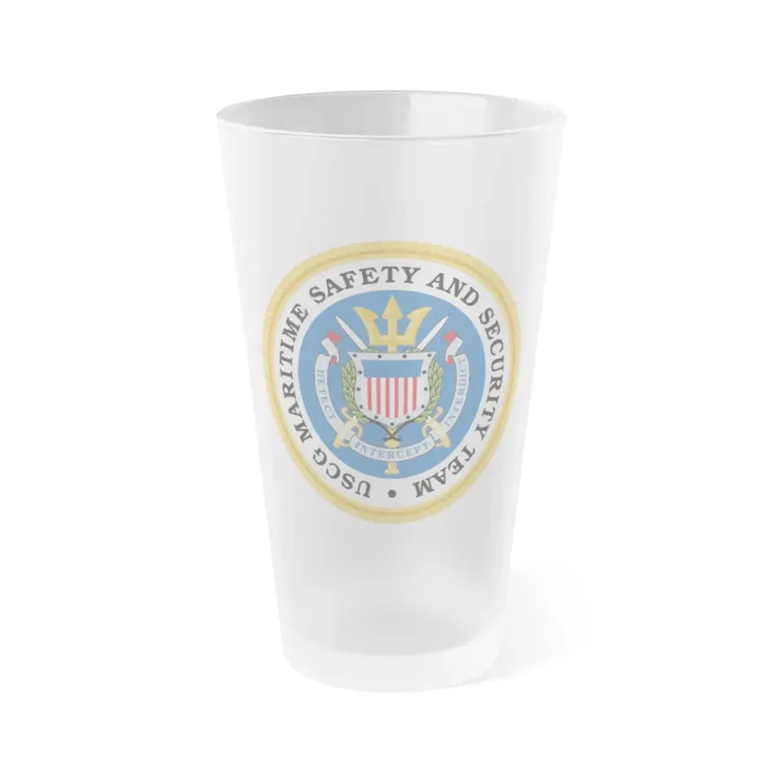 CG Maritime Safety & Security Team (U.S. Coast Guard) Frosted Pint Glass 16oz Default Title - Go Mug Yourself