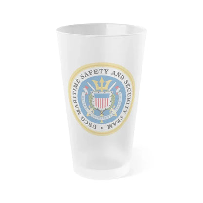 CG Maritime Safety & Security Team (U.S. Coast Guard) Frosted Pint Glass 16oz Default Title - Go Mug Yourself