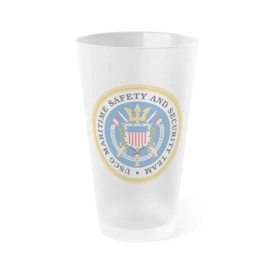 CG Maritime Safety & Security Team (U.S. Coast Guard) Frosted Pint Glass 16oz Default Title - Go Mug Yourself