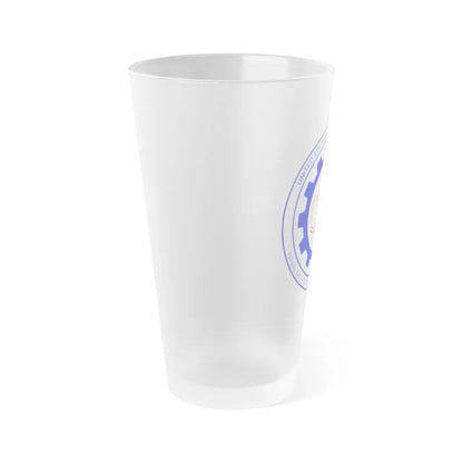 CG Naval Architecture & Marine Eng (U.S. Coast Guard) Frosted Pint Glass 16oz-Go Mug Yourself