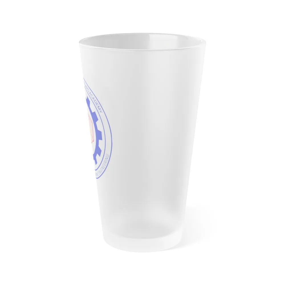 CG Naval Architecture & Marine Eng (U.S. Coast Guard) Frosted Pint Glass 16oz-Go Mug Yourself