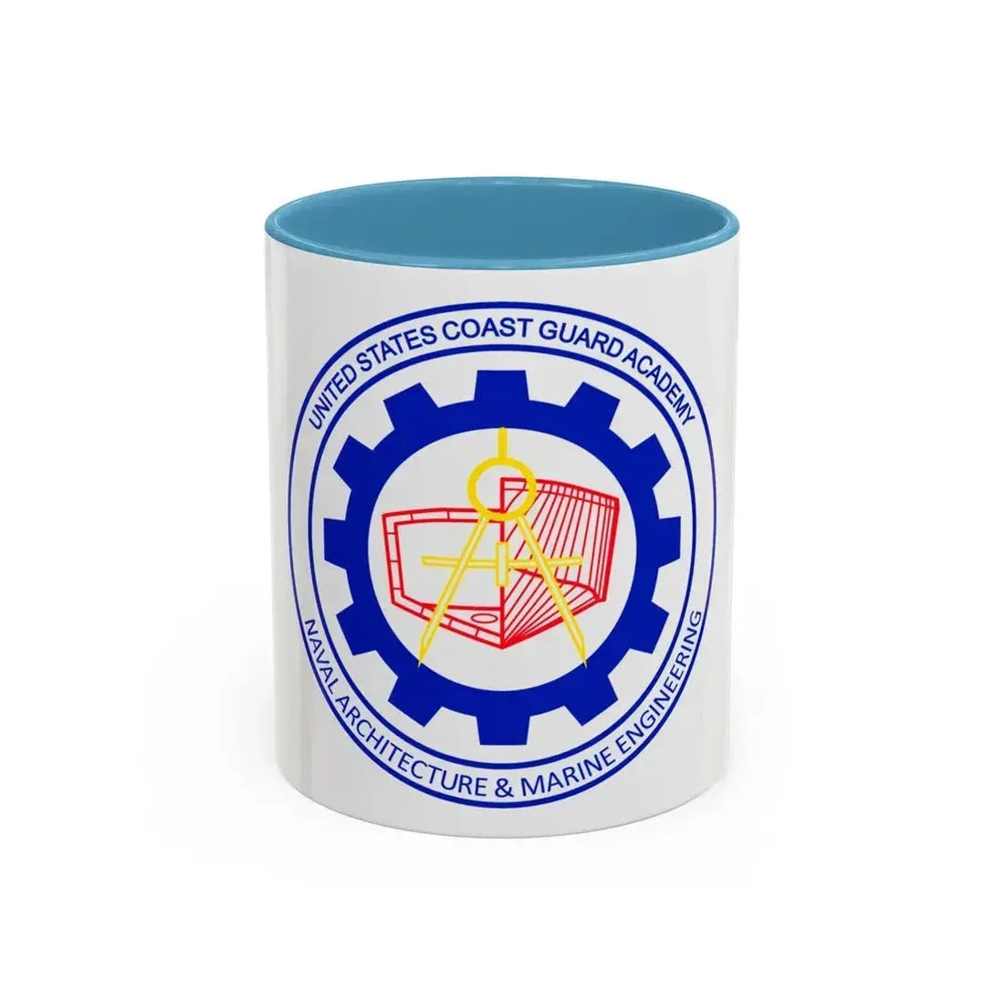 CG Naval Architecture & Marine Eng (U.S. Coast Guard) Accent Coffee Mug 11oz Light Blue - Go Mug Yourself