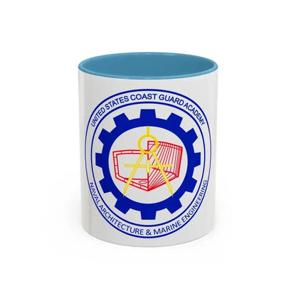 CG Naval Architecture & Marine Eng (U.S. Coast Guard) Accent Coffee Mug 11oz Light Blue - Go Mug Yourself