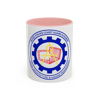 CG Naval Architecture & Marine Eng (U.S. Coast Guard) Accent Coffee Mug 11oz Pink - Go Mug Yourself