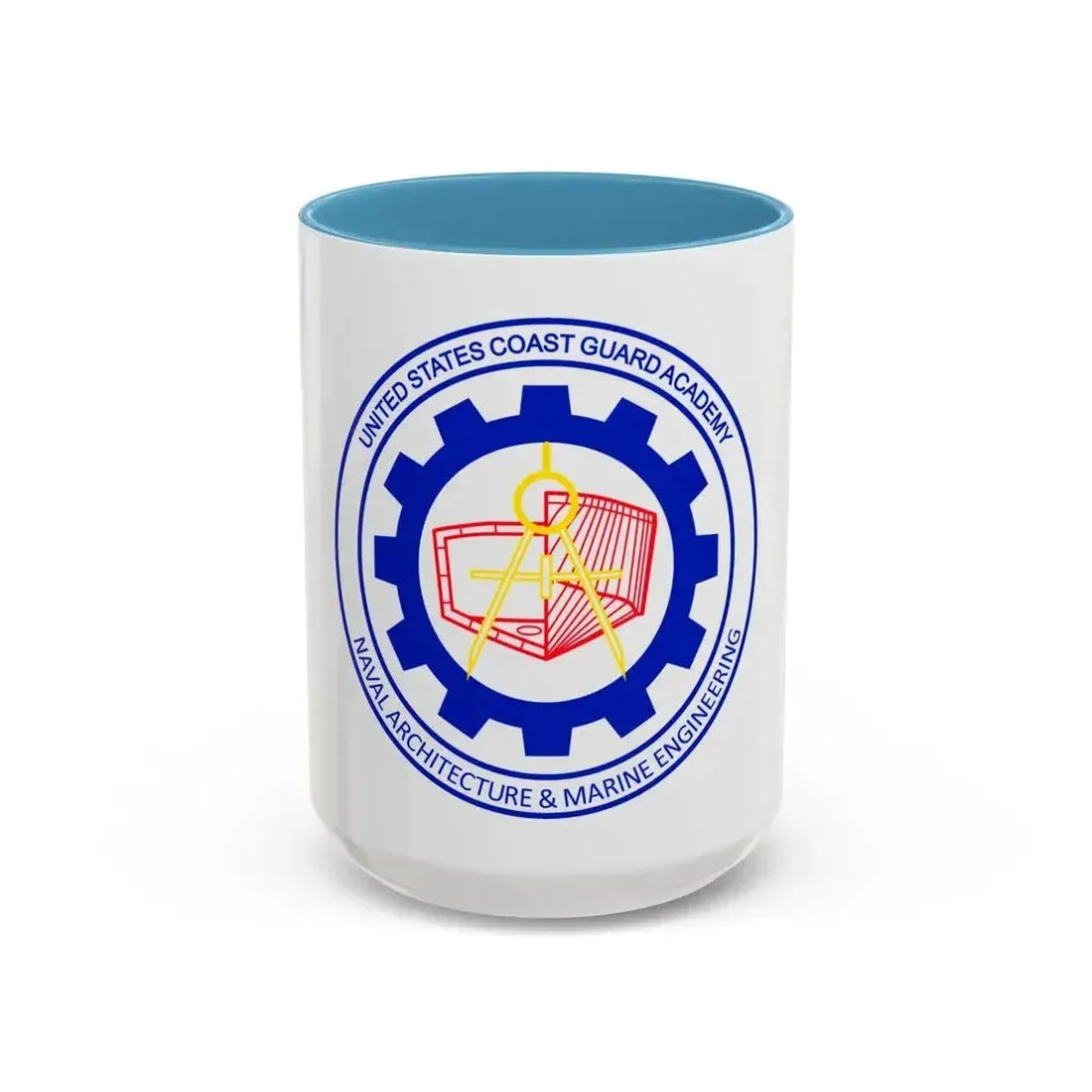 CG Naval Architecture & Marine Eng (U.S. Coast Guard) Accent Coffee Mug 15oz Light Blue - Go Mug Yourself