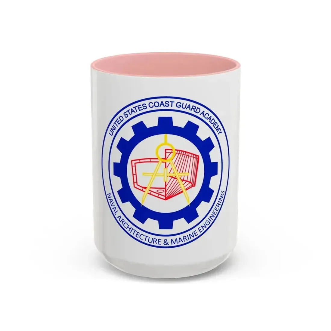CG Naval Architecture & Marine Eng (U.S. Coast Guard) Accent Coffee Mug 15oz Pink - Go Mug Yourself