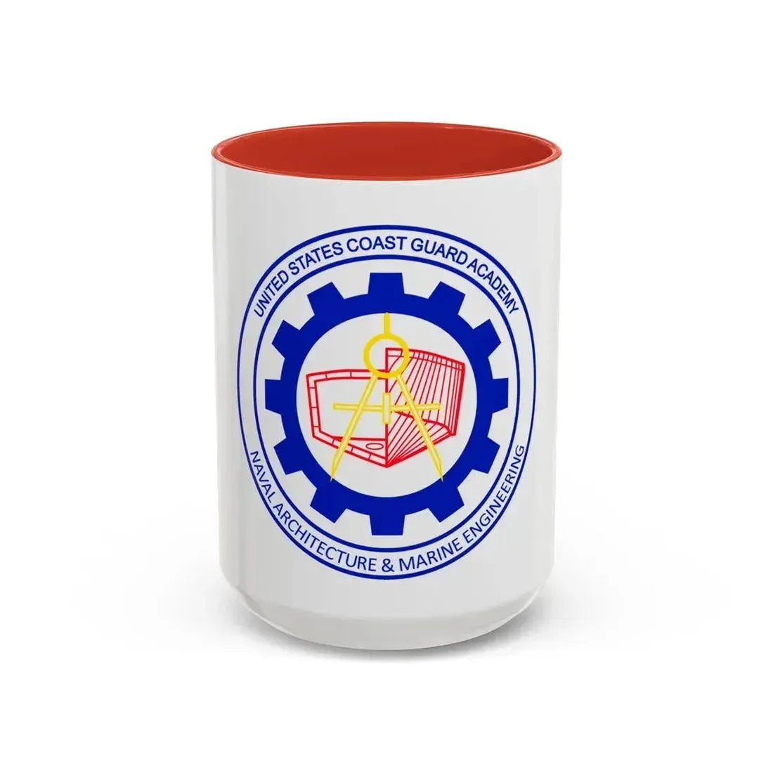 CG Naval Architecture & Marine Eng (U.S. Coast Guard) Accent Coffee Mug 15oz Red - Go Mug Yourself
