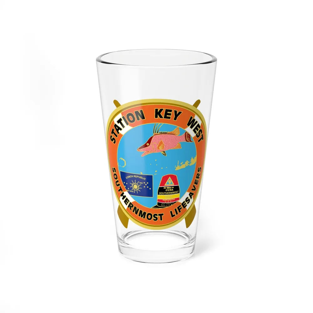 CG Station Key West (U.S. Coast Guard) Pint Glass 16oz-16oz-Go Mug Yourself