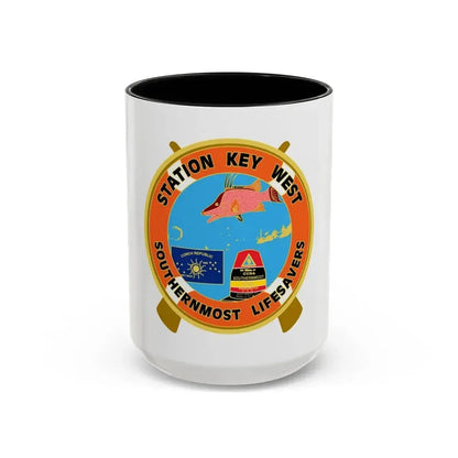 CG Station Key West (U.S. Coast Guard) Accent Coffee Mug 15oz Black - Go Mug Yourself