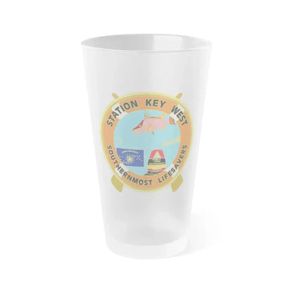 CG Station Key West (U.S. Coast Guard) Frosted Pint Glass 16oz Default Title - Go Mug Yourself