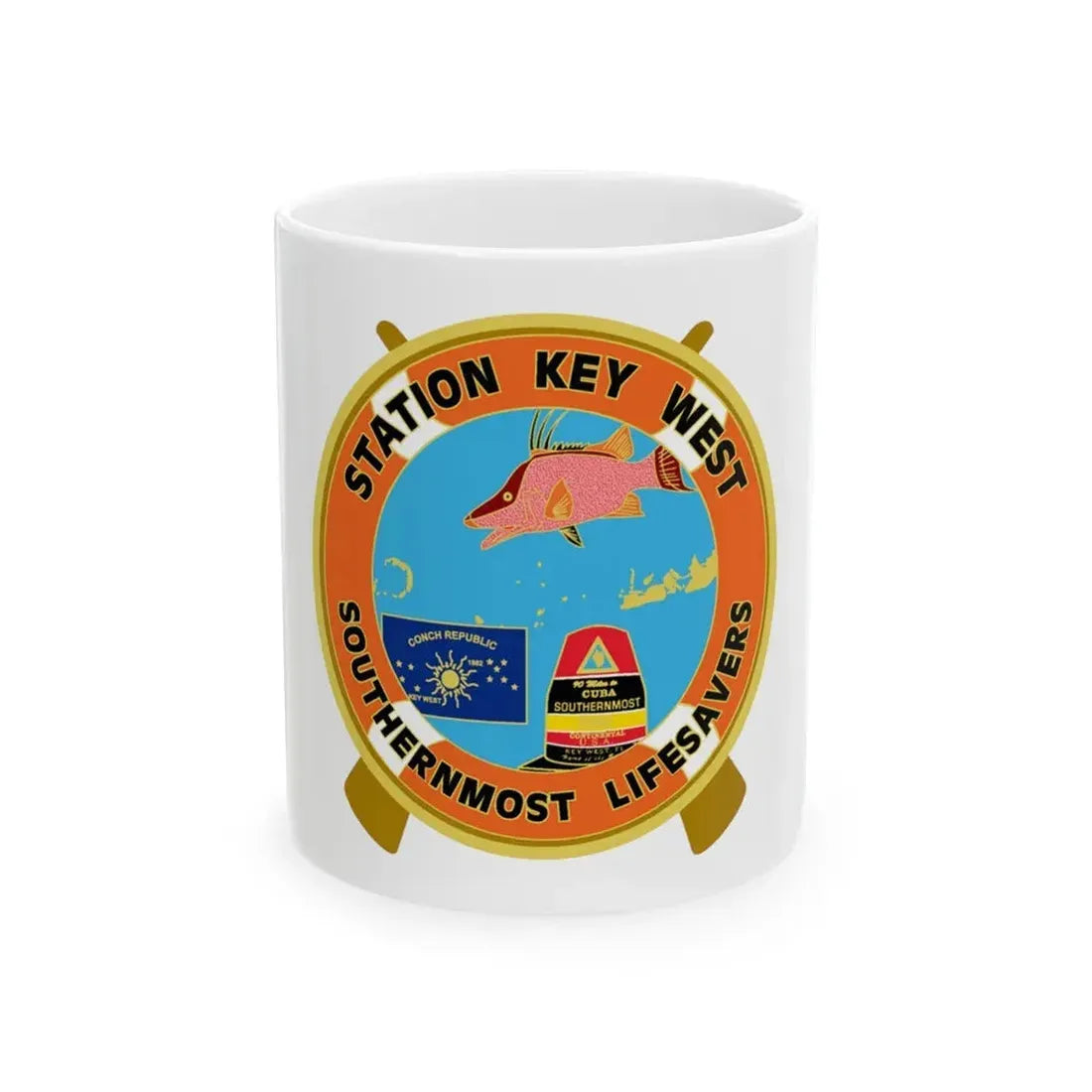 CG Station Key West (U.S. Coast Guard) White Coffee Mug 11oz - Go Mug Yourself