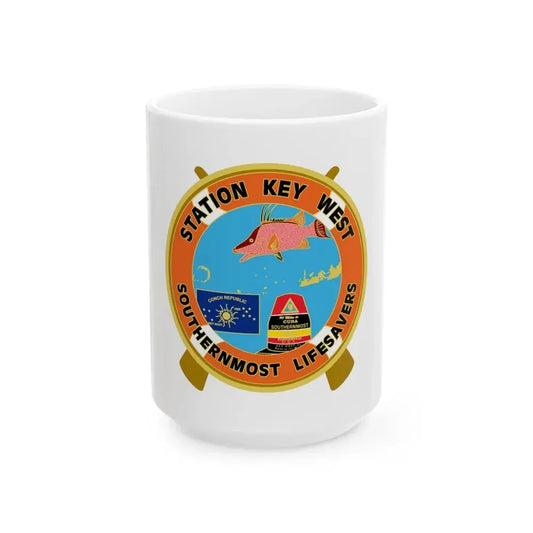CG Station Key West (U.S. Coast Guard) White Coffee Mug 15oz - Go Mug Yourself