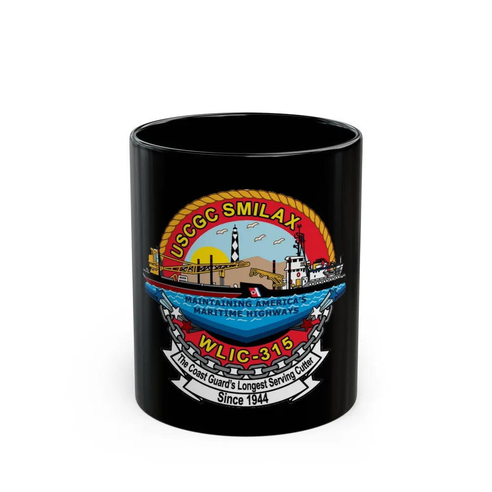 CGC Smilax WLIC 315 (U.S. Coast Guard) Black Coffee Mug-11oz-Go Mug Yourself