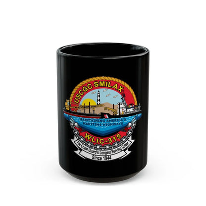 CGC Smilax WLIC 315 (U.S. Coast Guard) Black Coffee Mug-15oz-Go Mug Yourself