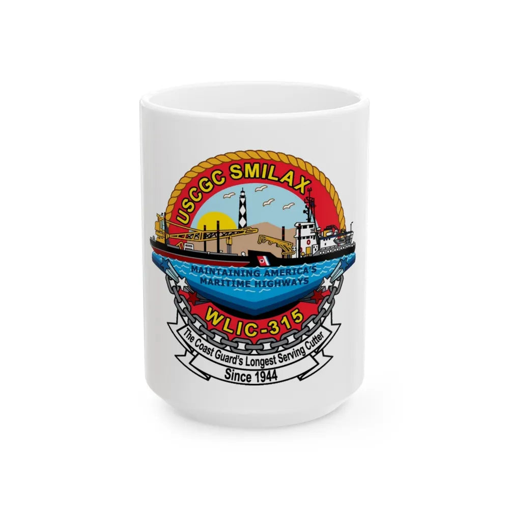 CGC Smilax WLIC 315 (U.S. Coast Guard) White Coffee Mug-15oz-Go Mug Yourself