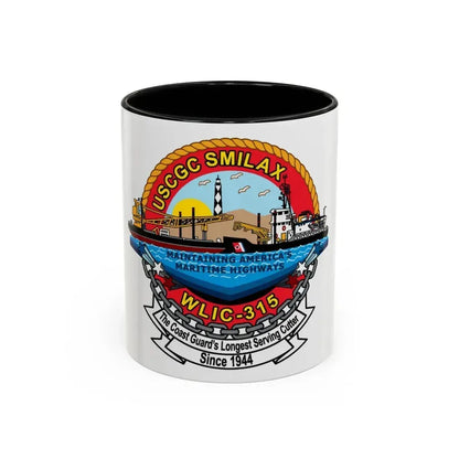 CGC Smilax WLIC   315 (U.S. Coast Guard) Accent Coffee Mug 11oz Black - Go Mug Yourself