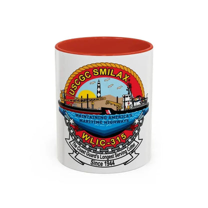 CGC Smilax WLIC   315 (U.S. Coast Guard) Accent Coffee Mug 11oz Red - Go Mug Yourself