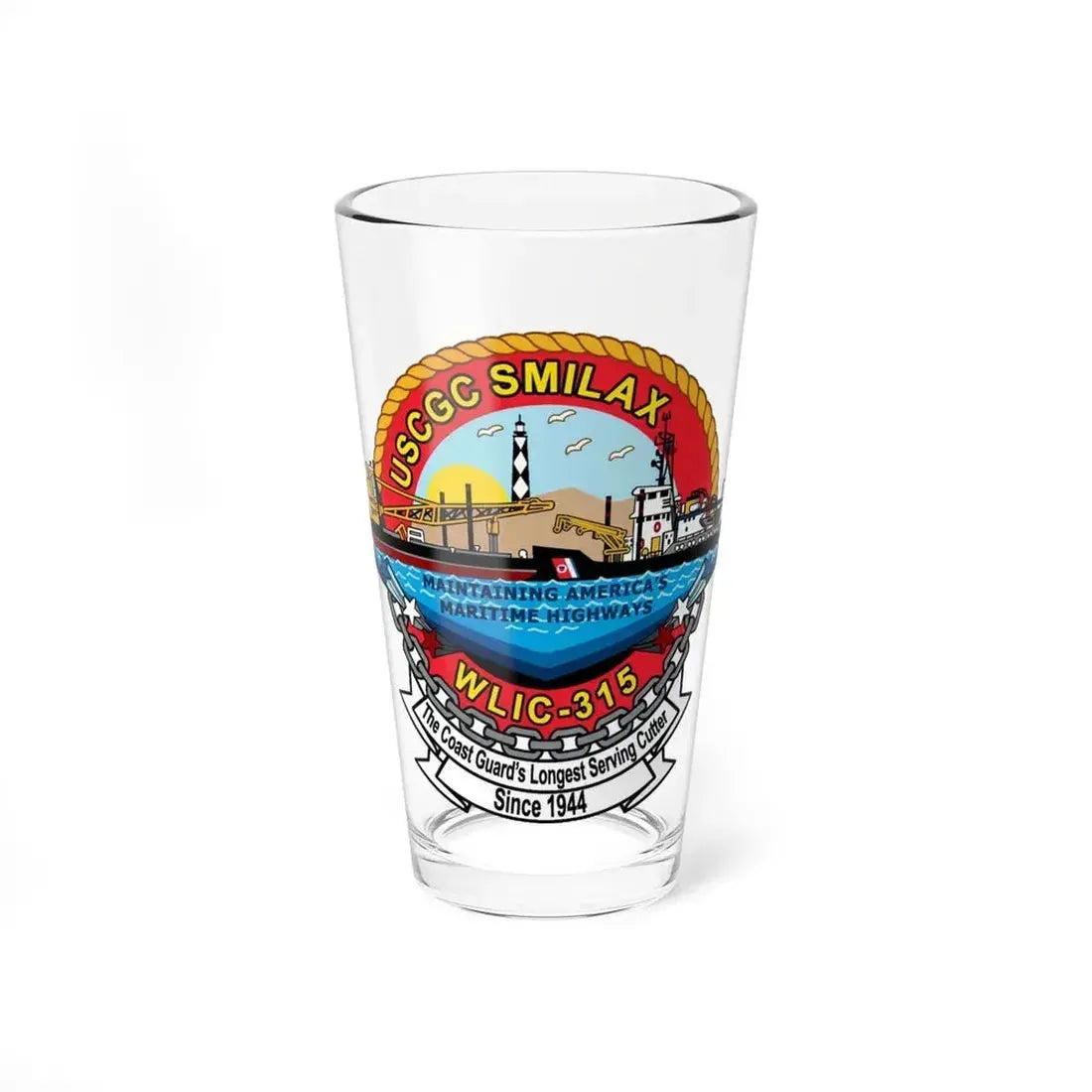 CGC Smilax WLIC   315 (U.S. Coast Guard) Pint Glass 16oz 16oz - Go Mug Yourself