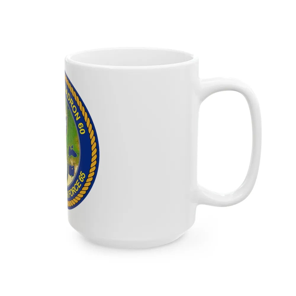 CGLO DESRON 60 CTF 65 Destroyer Squadron 60 and Command Task Force 65 Rota Spain (U.S. Navy) White Coffee Mug-Go Mug Yourself