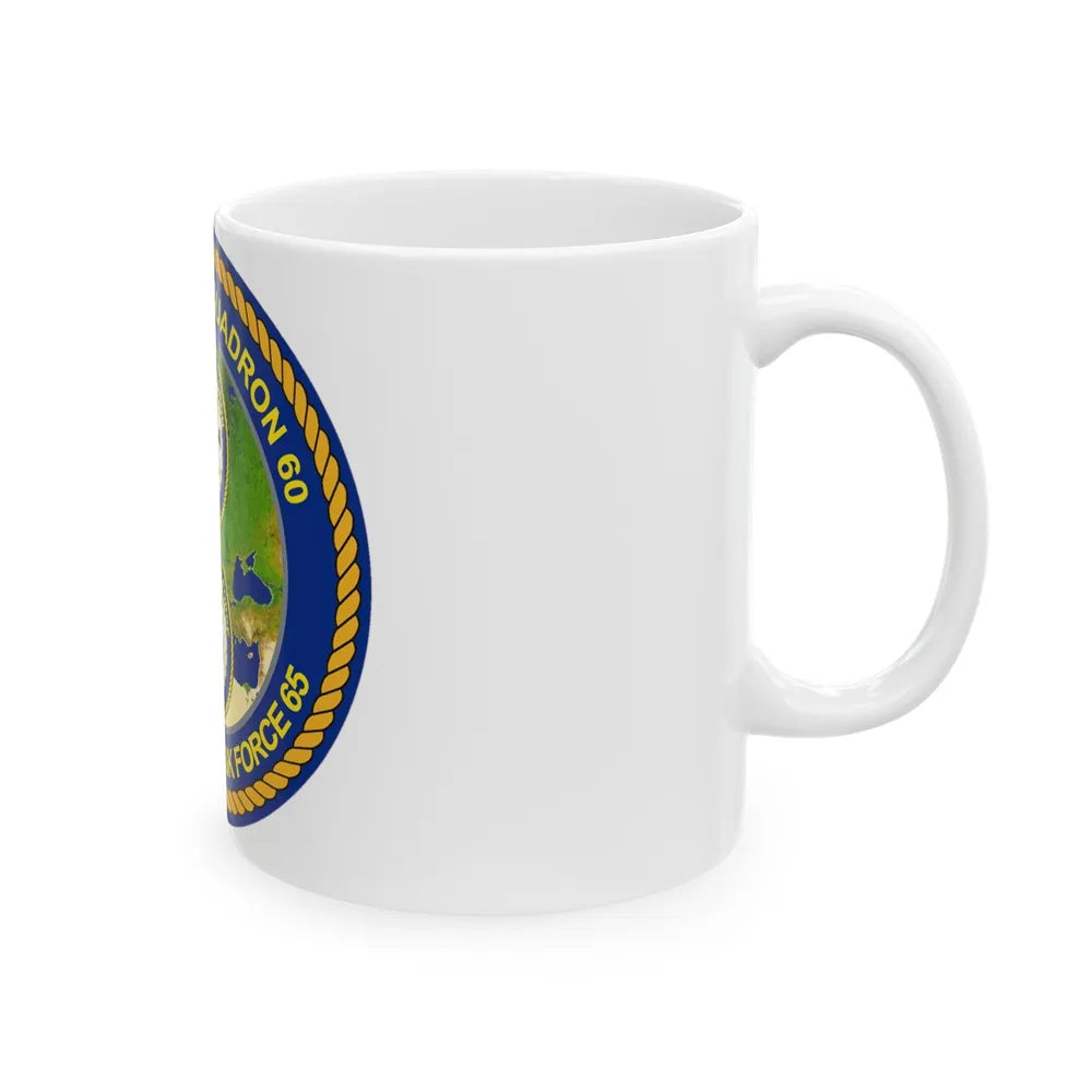 CGLO DESRON 60 CTF 65 Destroyer Squadron 60 and Command Task Force 65 Rota Spain (U.S. Navy) White Coffee Mug-Go Mug Yourself