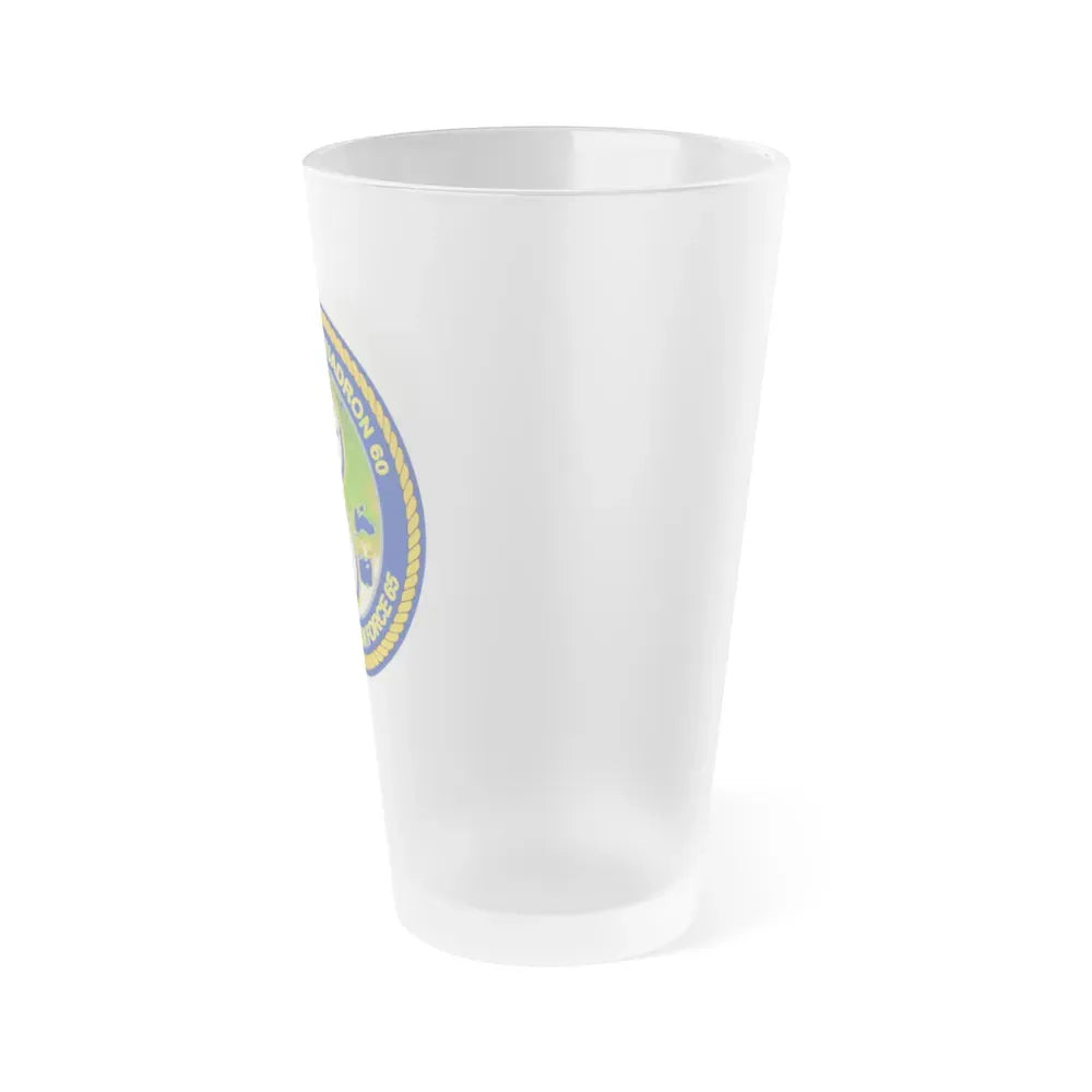 CGLO DESRON 60 CTF 65 Destroyer Squadron 60 and Command Task Force 65 Rota Spain (U.S. Navy) Frosted Pint Glass 16oz - Go Mug Yourself
