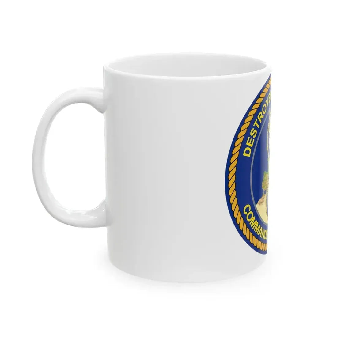 CGLO DESRON 60 CTF 65 Destroyer Squadron 60 and Command Task Force 65 Rota Spain (U.S. Navy) White Coffee Mug - Go Mug Yourself