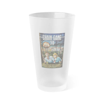 CHAIN GANG 1984 Movie Poster - Frosted Pint Glass 16oz-16oz-Frosted-Go Mug Yourself