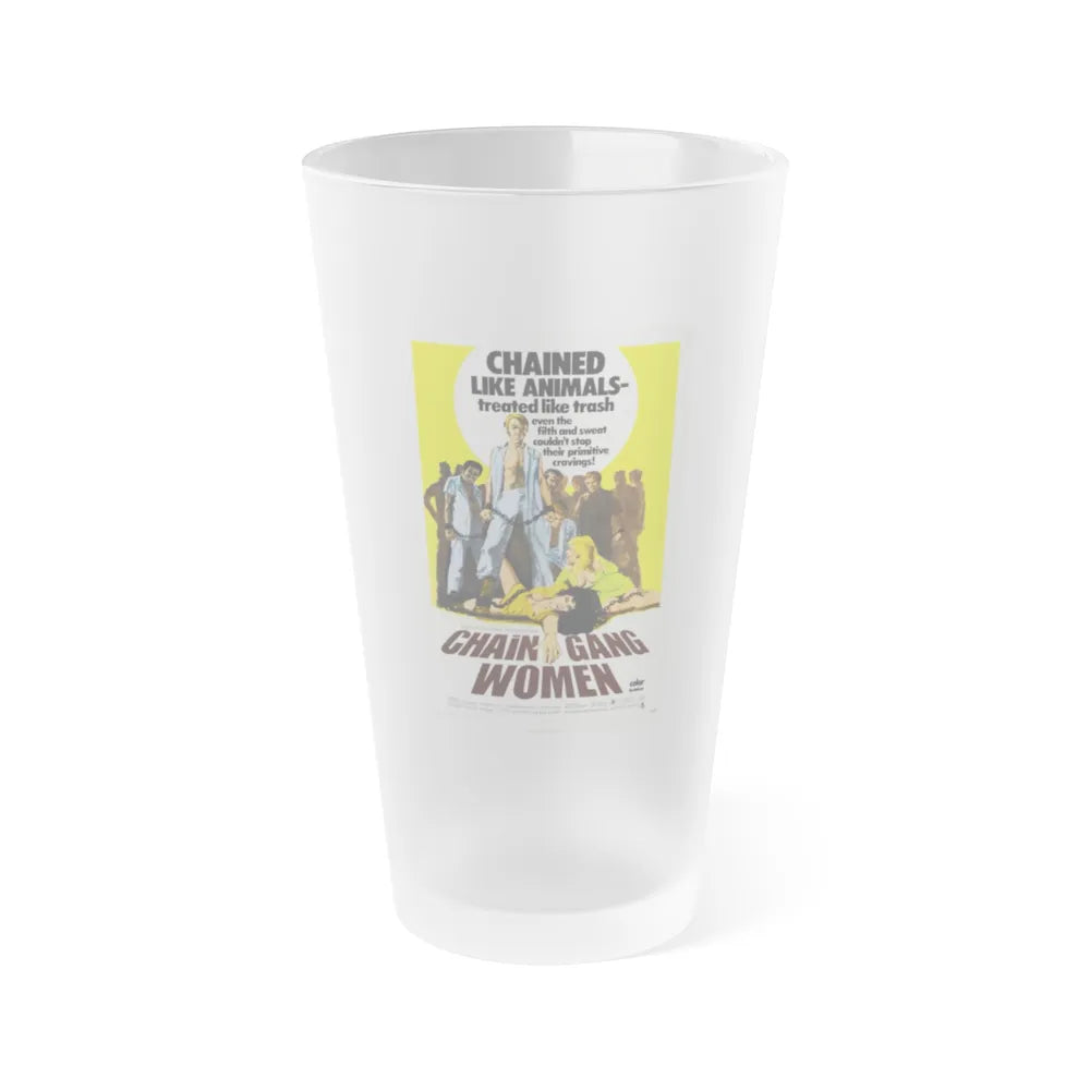 CHAIN GANG WOMEN 1971 Movie Poster - Frosted Pint Glass 16oz-16oz-Frosted-Go Mug Yourself