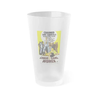 CHAIN GANG WOMEN 1971 Movie Poster - Frosted Pint Glass 16oz 16oz Frosted - Go Mug Yourself