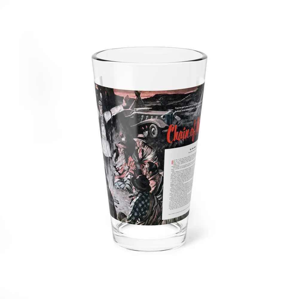 Chain of Murder, Cavalier, May 1953 (Magazine Illustration) Pint Glass 16oz-16oz-Go Mug Yourself