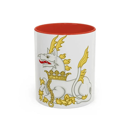 Chained Antelope Badge of Henry V & VI - Accent Coffee Mug 11oz Red - Go Mug Yourself