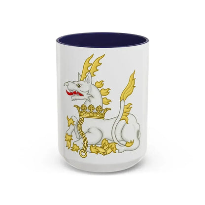 Chained Antelope Badge of Henry V & VI - Accent Coffee Mug 15oz Navy - Go Mug Yourself
