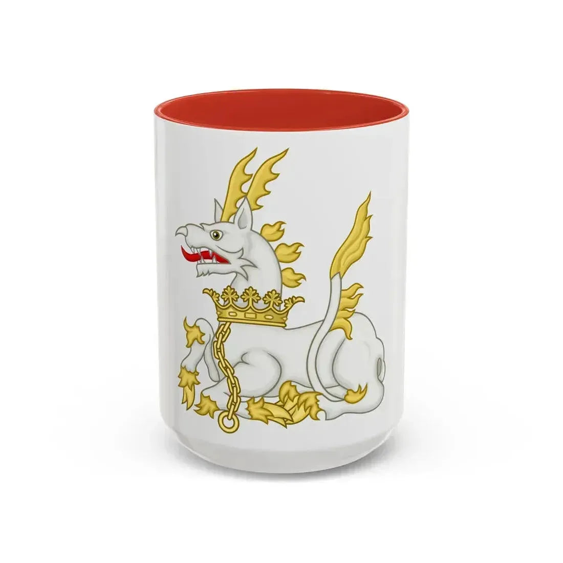 Chained Antelope Badge of Henry V & VI - Accent Coffee Mug 15oz Red - Go Mug Yourself