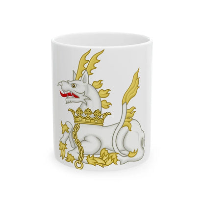 Chained Antelope Badge of Henry V & VI - White Coffee Mug-11oz-Go Mug Yourself