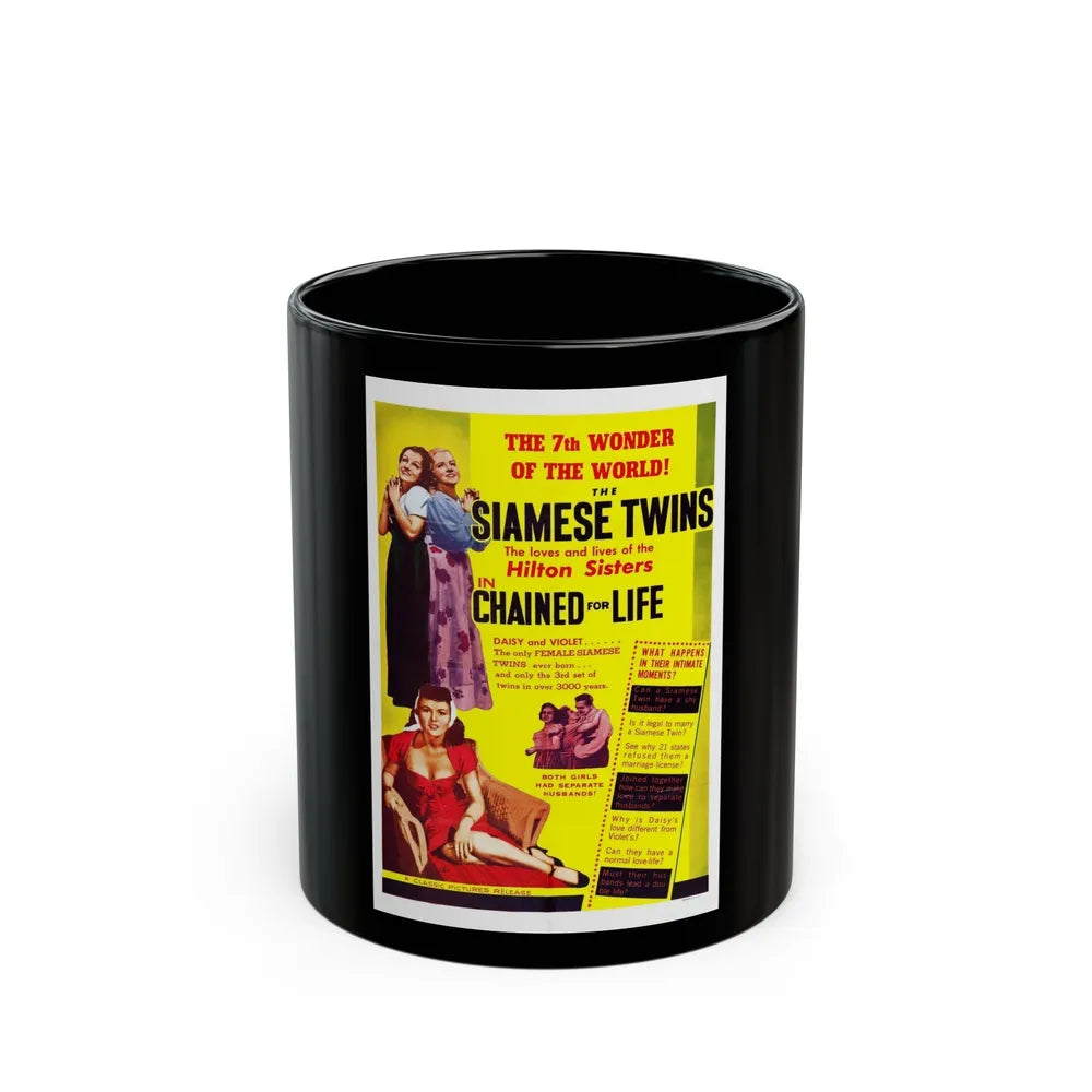 CHAINED FOR LIFE 1952 Movie Poster - Black Coffee Mug-11oz-Go Mug Yourself