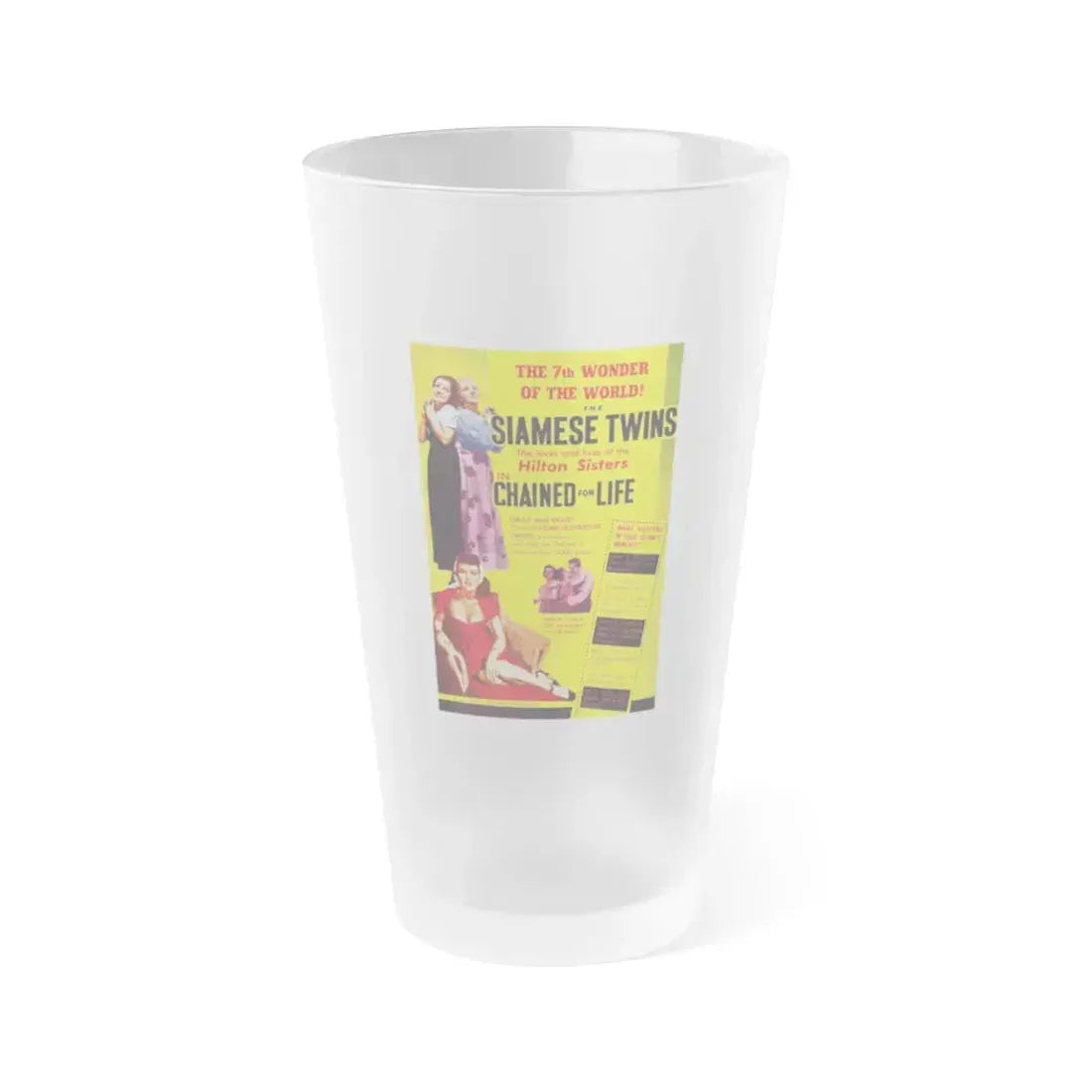 CHAINED FOR LIFE 1952 Movie Poster - Frosted Pint Glass 16oz 16oz Frosted - Go Mug Yourself